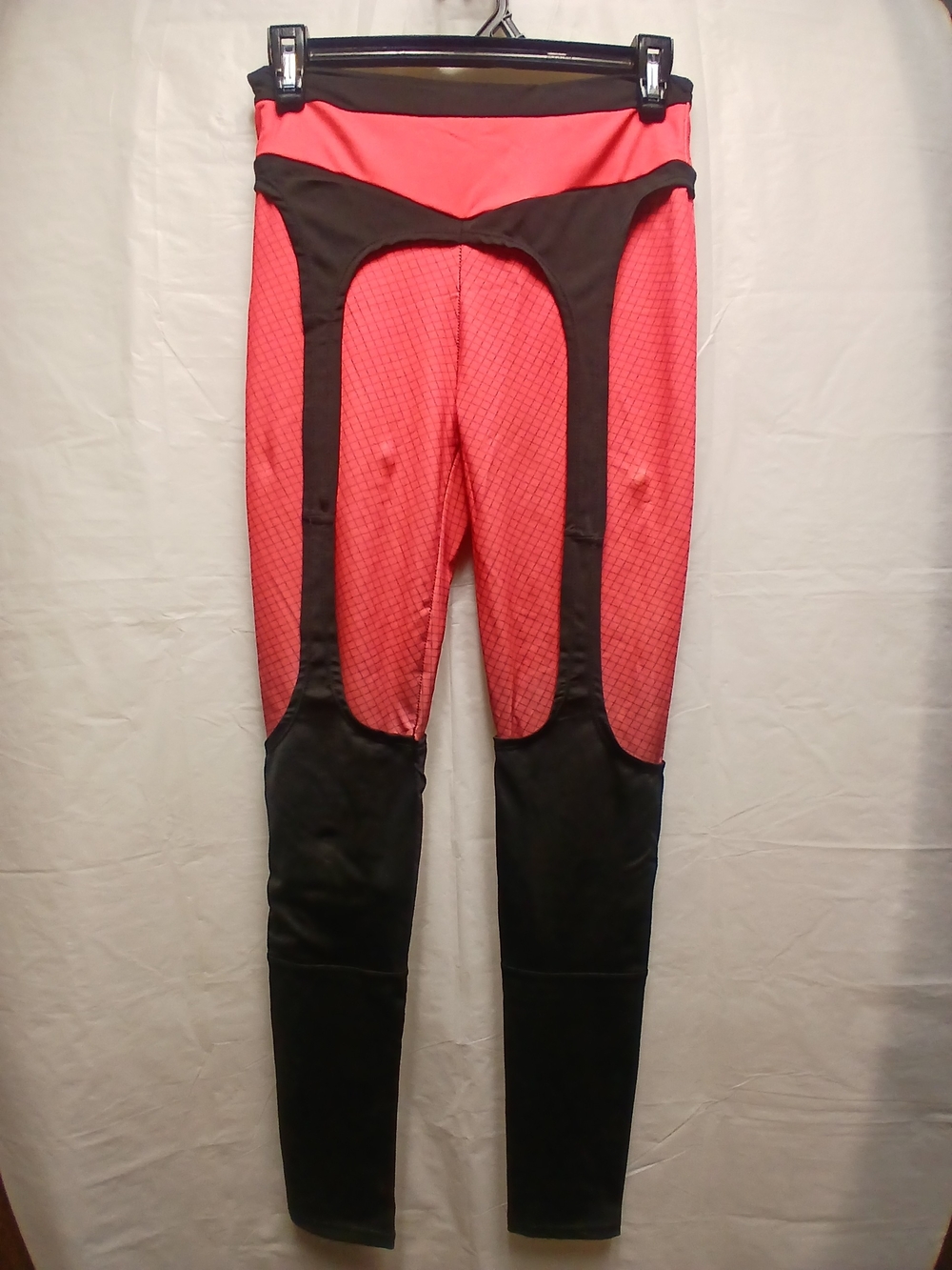 YJ-ZC Women’s Two-Tone Coral and Black Active Leggings